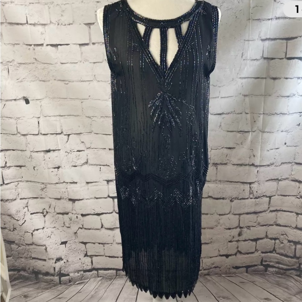 Vintage silk beaded 1920’s dress.